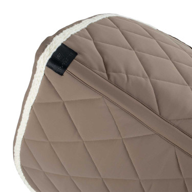 Sottosella da dressage Equestro con cordoncino intrecciato Noce / bianco antico Marrone