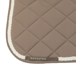 Sottosella da dressage Equestro con cordoncino intrecciato Noce / bianco antico Marrone
