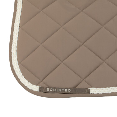 Sottosella da dressage Equestro con cordoncino intrecciato Noce / bianco antico Marrone
