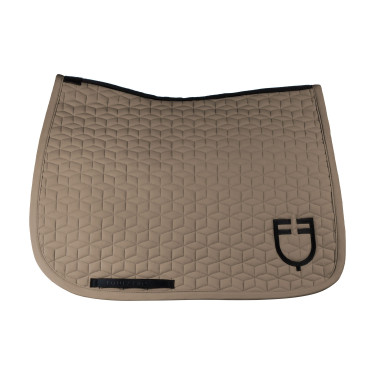 Sottosella da dressage Equestro trapuntato a cubetti Noce Marrone