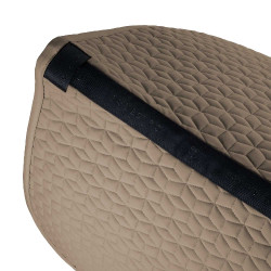 Sottosella da dressage Equestro trapuntato a cubetti Noce Marrone