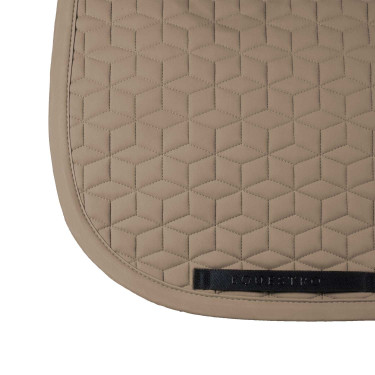 Sottosella da dressage Equestro trapuntato a cubetti Noce Marrone