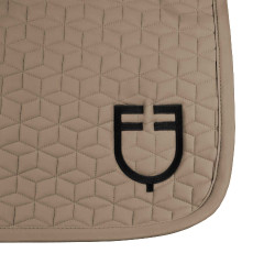 Sottosella da dressage Equestro trapuntato a cubetti Noce Marrone