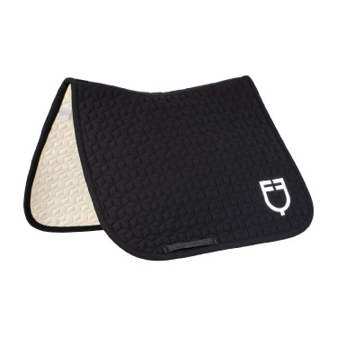 Sottosella da dressage Equestro trapuntato a cubetti Nero