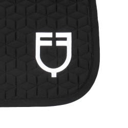 Sottosella da dressage Equestro trapuntato a cubetti Nero