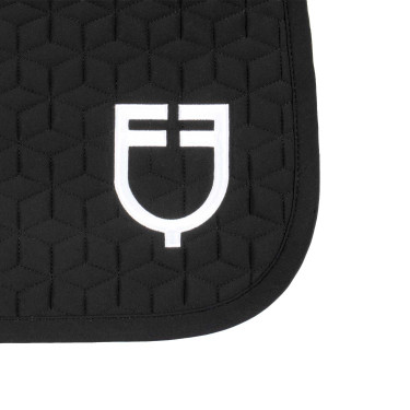 Sottosella da dressage Equestro trapuntato a cubetti Nero