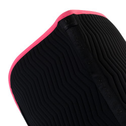 Sottosella da dressage Equestro trapuntato Wave in tessuto tecnico Nero / caprifoglio