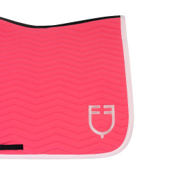Sottosella da dressage Equestro trapuntato Wave in tessuto tecnico Caprifoglio / ballerina Rosa