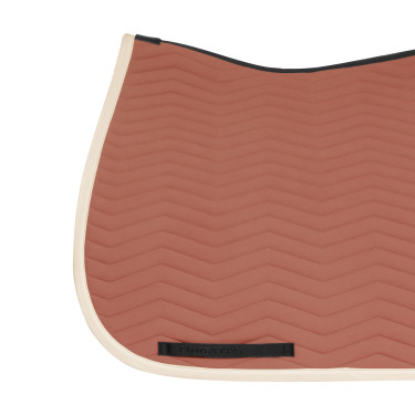 Sottosella da dressage Equestro trapuntato Wave in tessuto tecnico Redwood / bianco antico Rosso