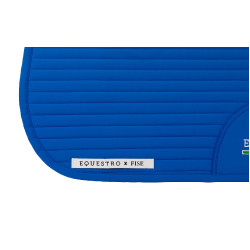 Sottosella da dressage Equestro x FISE con logo ricamato Blu di Savoia