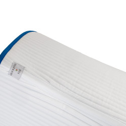 Sottosella da dressage Equestro x FISE con logo ricamato Bianco / blu di Savoia