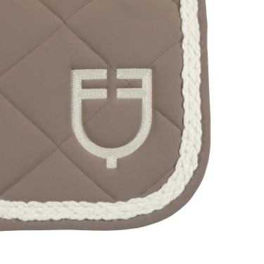 Sottosella da salto Equestro con cordoncino intrecciato Noce / bianco antico Marrone