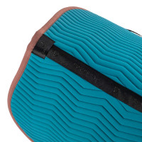 Sottosella da salto Equestro trapuntato Wave in tessuto tecnico Cordone blu / marrone