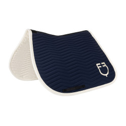Sottosella da salto Equestro trapuntato Wave in tessuto tecnico Blazer marin / bianco antico Blu marino