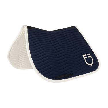 Sottosella da salto Equestro trapuntato Wave in tessuto tecnico Blazer marin / bianco antico Blu marino