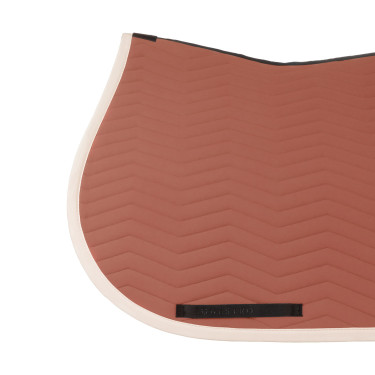 Sottosella da salto Equestro trapuntato Wave in tessuto tecnico Redwood / bianco antico Rosso
