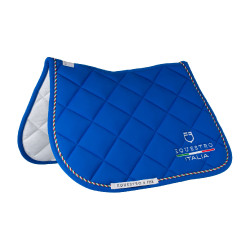 Sottosella da salto Equestro x FISE con bordino con bandiera italiana Blu di Savoia