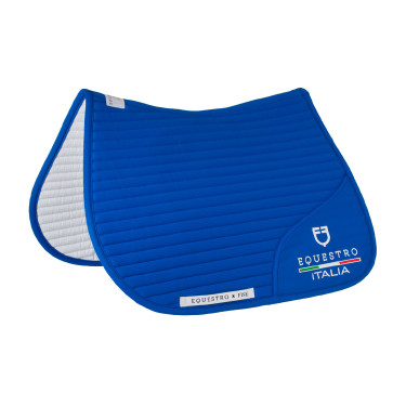 Sottosella da salto Equestro x FISE con logo ricamato Blu di Savoia Sottosella da salto Equestro x FISE con logo ricamato Blu di Savoia