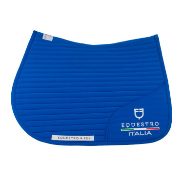 Sottosella da salto Equestro x FISE con logo ricamato Blu di Savoia Sottosella da salto Equestro x FISE con logo ricamato Blu di Savoia