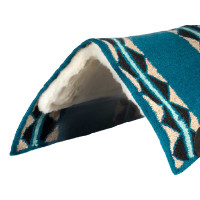 Offerta tappeto western Burioni in lana per show Blu