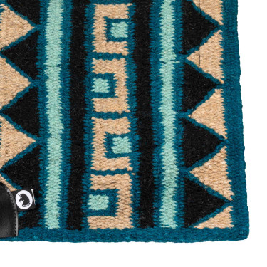 Offerta tappeto western Burioni in lana per show Blu