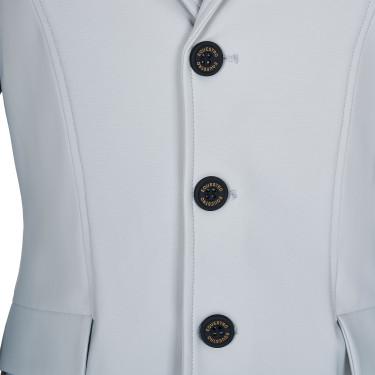 Giacca da concorso bambino Equestro taglio slim tre bottoni Nebbia portuale