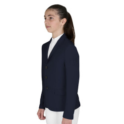 Giacca da concorso bambino Equestro taglio slim tre bottoni Blazer marine Blu marino Giacca da concorso bambino Equestro taglio slim tre bottoni Blazer marine Blu marino
