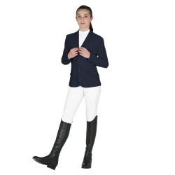 Giacca da concorso bambino Equestro taglio slim tre bottoni Blazer marine Blu marino Giacca da concorso bambino Equestro taglio slim tre bottoni Blazer marine Blu marino