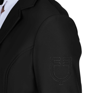 Giacca da concorso bambino Equestro taglio slim tre bottoni Nero