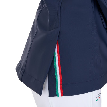 Giacca da concorso unisex per bambini Equestro x FISE tre bottoni Blazer marine Blu marino