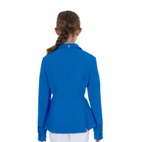 Giacca da concorso unisex per bambini Equestro x FISE tre bottoni Blu di Savoia