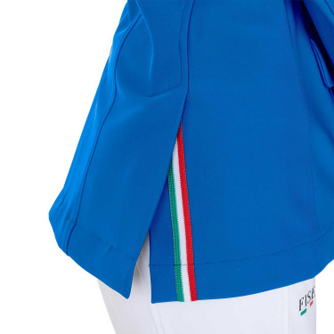 Giacca da concorso unisex per bambini Equestro x FISE tre bottoni Blu di Savoia