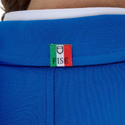 Giacca da concorso unisex per bambini Equestro x FISE tre bottoni Blu di Savoia