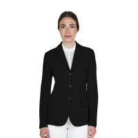 Giacca da gara da donna Equestro con logo in rilievo Nero