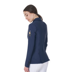 Giacca da concorso donna Equestro x FISE tre bottoni Blazer marine Blu marino