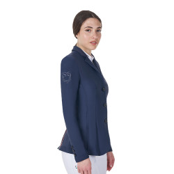 Giacca da concorso donna Equestro x FISE tre bottoni Blazer marine Blu marino