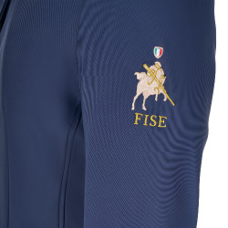Giacca da concorso uomo Equestro x FISE tre bottoni Blazer marine Blu marino