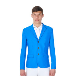 Giacca da concorso uomo Equestro x FISE tre bottoni Blu di Savoia