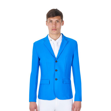 Giacca da concorso uomo Equestro x FISE tre bottoni Blu di Savoia