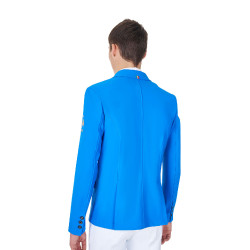 Giacca da concorso uomo Equestro x FISE tre bottoni Blu di Savoia