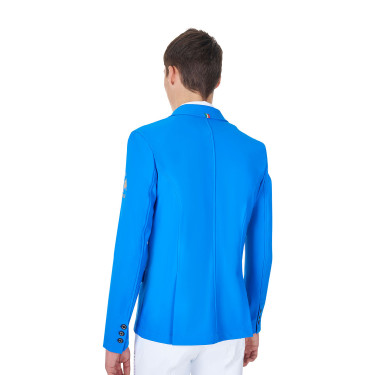 Giacca da concorso uomo Equestro x FISE tre bottoni Blu di Savoia