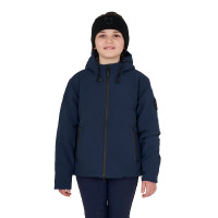 Giacca unisex da bambino Equestro in nylon impermeabile e antivento Blazer marine Blu marino
