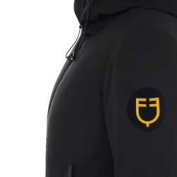 Giacca unisex da bambino Equestro in nylon impermeabile e antivento Nero