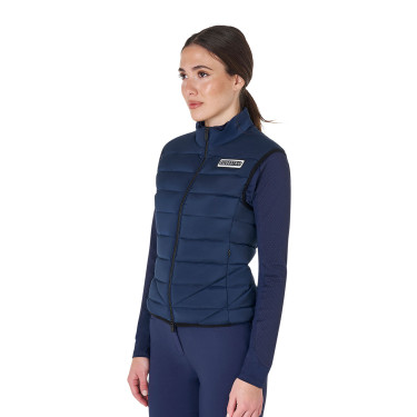 Gilet da donna Equestro in nylon senza maniche Blazer marine Blu marino
