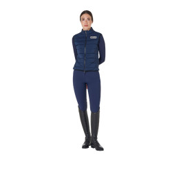 Gilet da donna Equestro in nylon senza maniche Blazer marine Blu marino