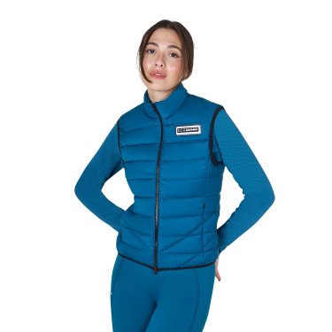 Gilet da donna Equestro in nylon senza maniche Corallo blu