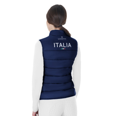 Gilet da donna senza maniche Equestro x FISE taglio slim Blazer marine Blu marino