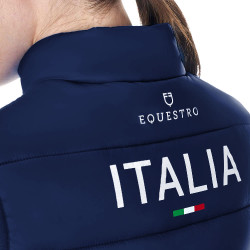 Gilet da donna senza maniche Equestro x FISE taglio slim Blazer marine Blu marino