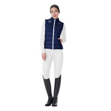 Gilet da donna senza maniche Equestro x FISE taglio slim Blazer marine Blu marino