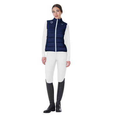 Gilet da donna senza maniche Equestro x FISE taglio slim Blazer marine Blu marino